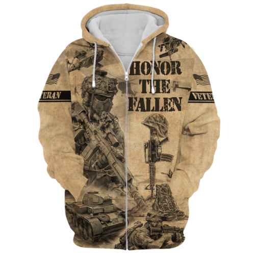 VETERAN NV-VETERAN-27 Premium Microfleece Zip Hoodie