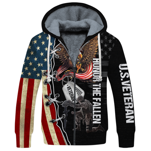 VETERAN HBL-VTR-06 Premium Heavy Fleece Zip Hoodie