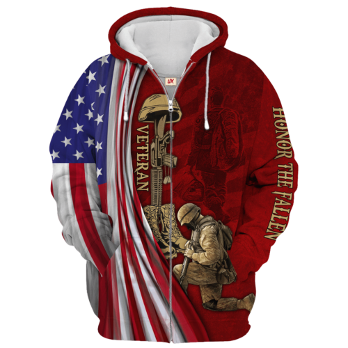 VETERAN HBL-VTR-11 Premium Microfleece Zip Hoodie