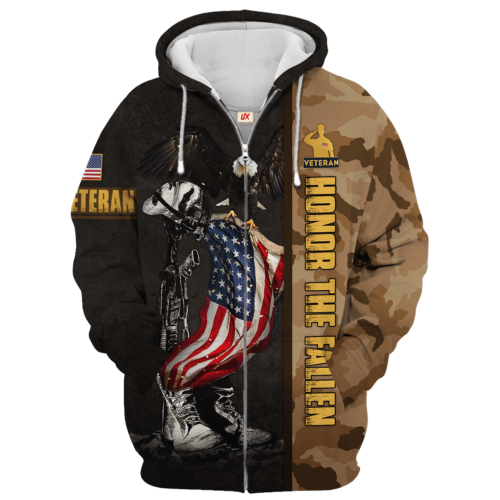 VETERAN HBL-VTR-08 Premium Microfleece Zip Hoodie