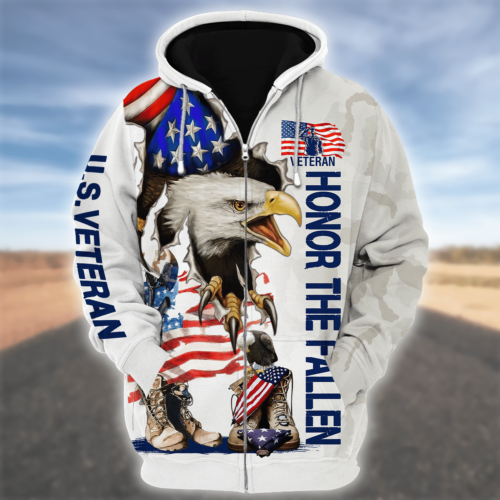 VETERAN HBL-VTR-23 Premium Microfleece Zip Hoodie