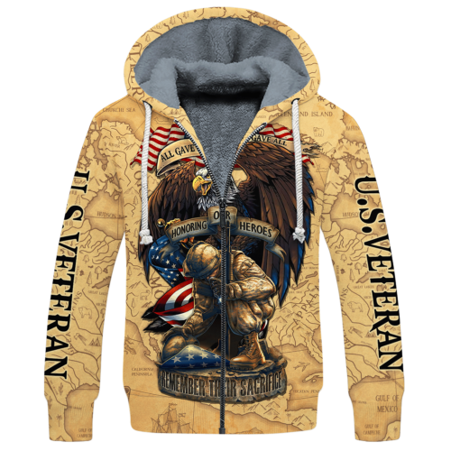 VETERAN NV-VTR-37 Premium Heavy Fleece Zip Hoodie