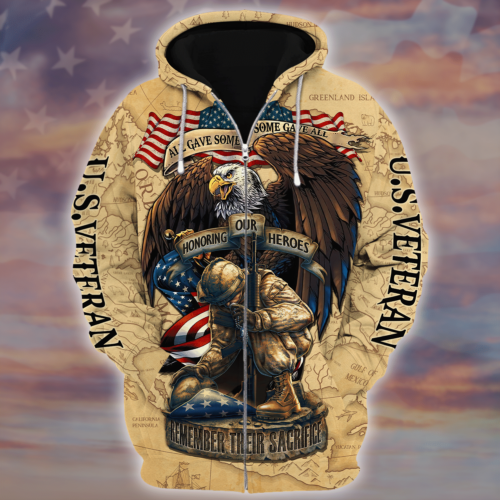 VETERAN NV-VTR-44 Premium Microfleece Zip Hoodie