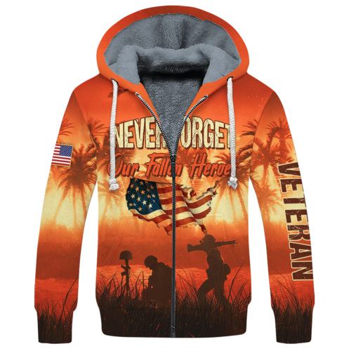 VETERAN NV-VTR60 Premium Heavy Fleece Zip Hoodie