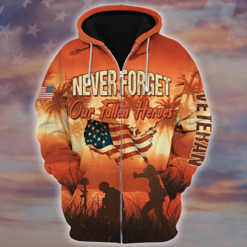 VETERAN NV-VTR57 Premium Microfleece Zip Hoodie