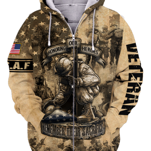 AIR FORCE NTD-1210-AF-02 Premium Microfleece Zip Hoodie