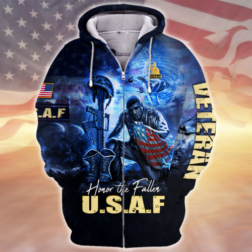 AIR FORCE NTD-1110-AF-03 Premium Microfleece Zip Hoodie