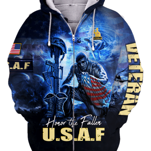 AIR FORCE NTD-1110-AF-03 Premium Microfleece Zip Hoodie