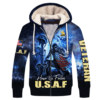 AIR FORCE HLT-1210-AF-01 Premium Heavy Fleece Zip Hoodie