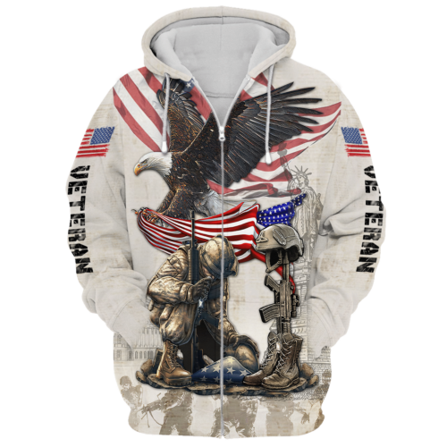 VETERAN NV-VTR-34 Premium Microfleece Zip Hoodie