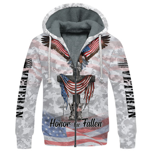 VETERAN HBL-VTR-02 Premium Heavy Fleece Zip Hoodie