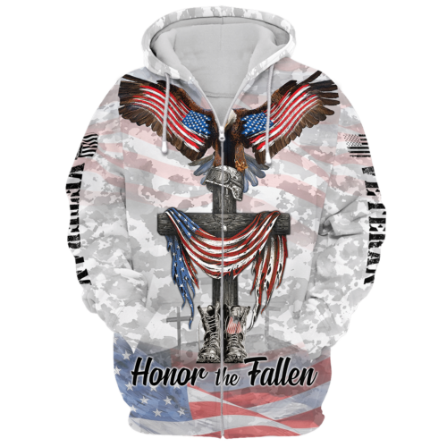 VETERAN HBLVTR40 Premium Microfleece Zip Hoodie