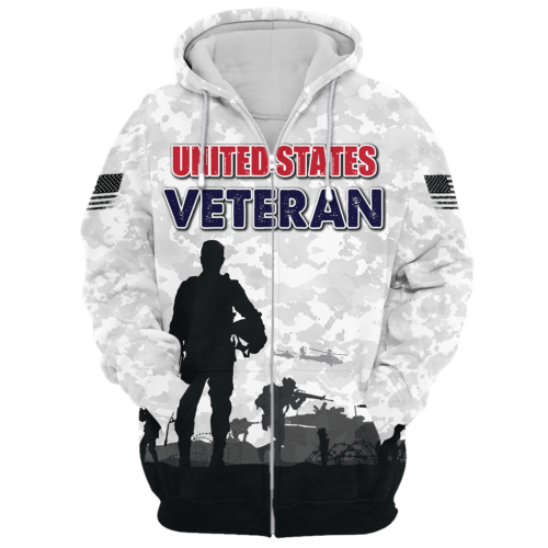 VETERAN UXVET27-NV Premium Microfleece Zip Hoodie