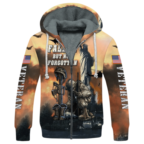 VETERAN HBLVTR56 Premium Heavy Fleece Zip Hoodie