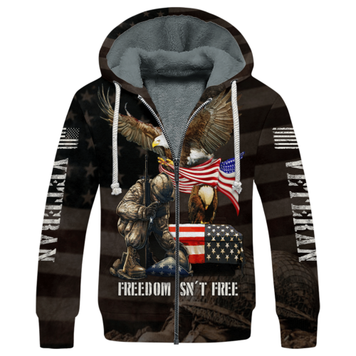 VETERAN HBLVTR47 Premium Heavy Fleece Zip Hoodie