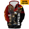 VETERAN HBLVTR43 Premium Microfleece Zip Hoodie