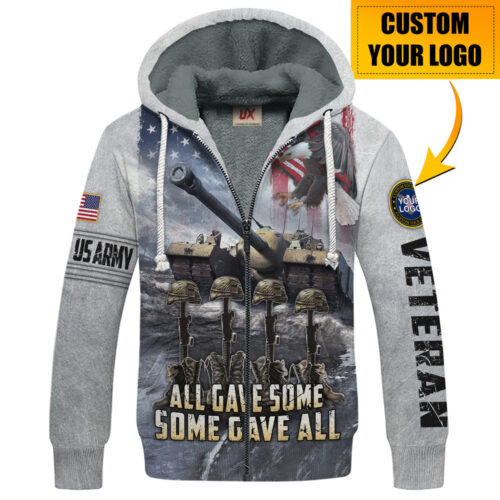 VETERAN HBLVTR47 Premium Heavy Fleece Zip Hoodie