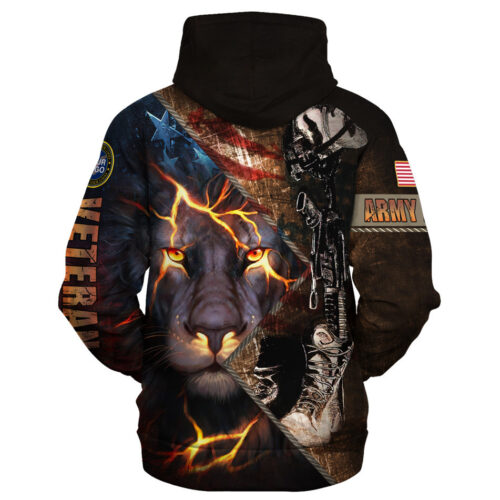 VETERAN HBLVTR49 Premium Microfleece Hoodie