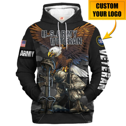 VETERAN HBLVTR54 Premium Microfleece Hoodie