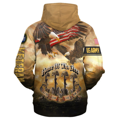 VETERAN HBLVTR55 Premium Microfleece Zip Hoodie