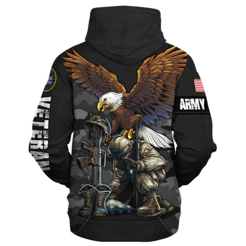 VETERAN HBLVTR54 Premium Microfleece Zip Hoodie