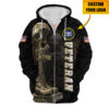 VETERAN HBLVTR62 Premium Microfleece Zip Hoodie