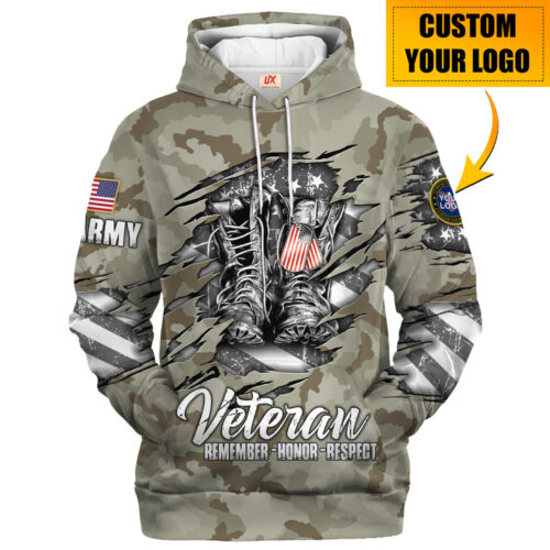 VETERAN HBLVTR68 Premium Microfleece Hoodie