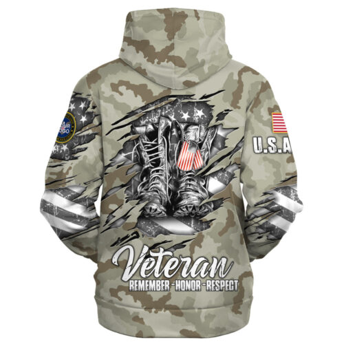 VETERAN HBLVTR68 Premium Heavy Fleece Zip Hoodie