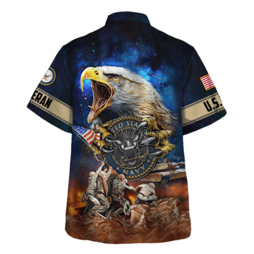 VETERAN UXVET59-NV Premium Hawaiian Shirt