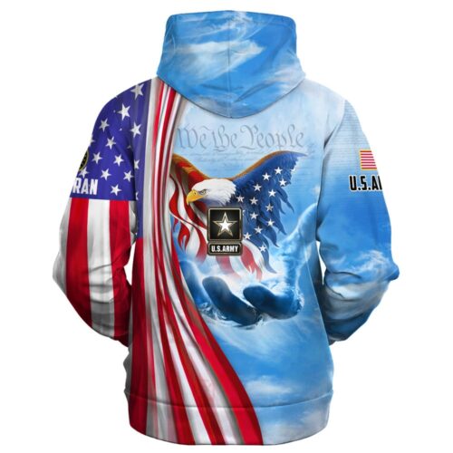 VETERAN UXVET51-AM Premium Microfleece Zip Hoodie