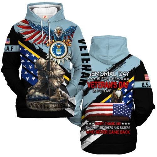 VETERAN UXVET53A-AF Premium Microfleece Hoodie