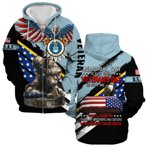 VETERAN UXVET53A-VTR Premium Microfleece Zip Hoodie