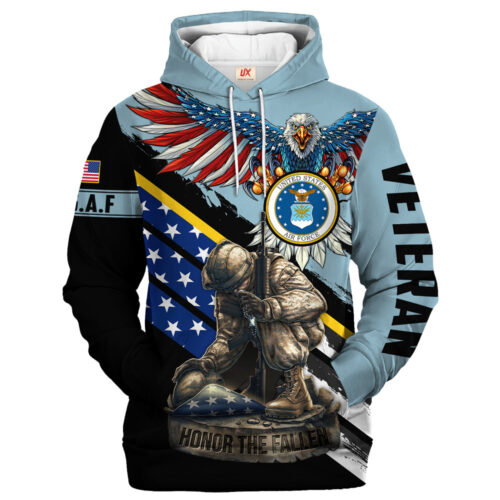 VETERAN UXVET53A-AF Premium Microfleece Hoodie