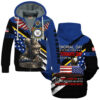 VETERAN UXVET53A-NV Premium Microfleece Zip Hoodie