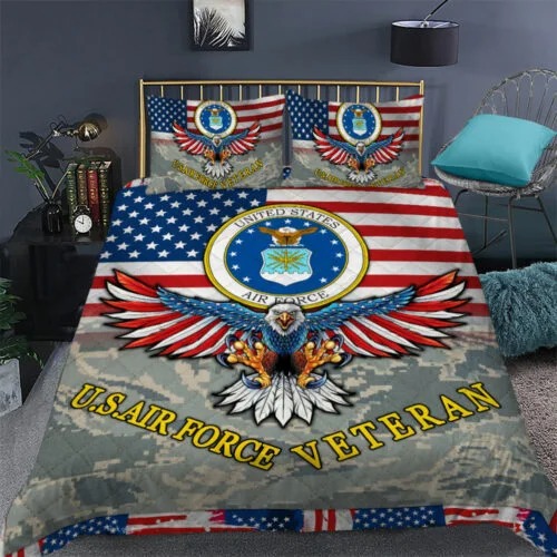 U.S.Air Force Veteran Quilt Bedding Set