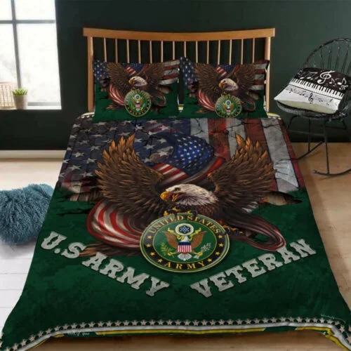 U.S Army Veteran Quilt Bedding Set