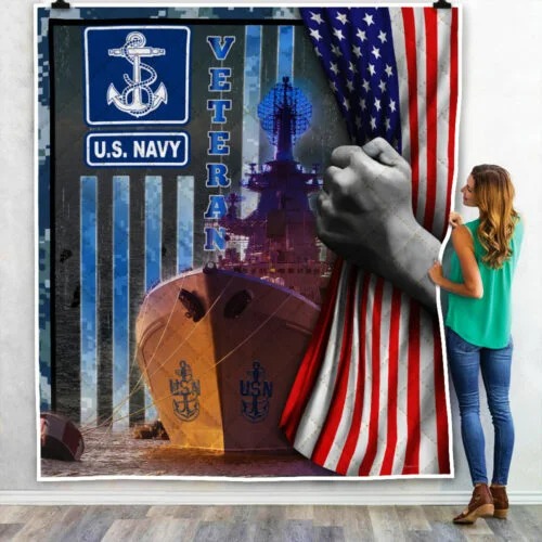 U.S.Navy Cruiser Veteran Quilt Blanket