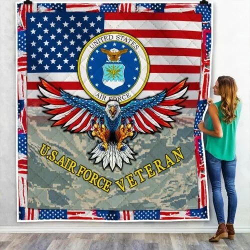 U.S. Air Force Veteran Quilt Blanket