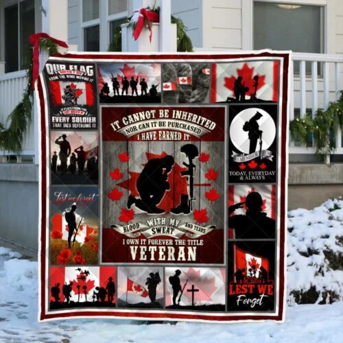 Canadian Veteran Remembrance Day Quilt Blanket