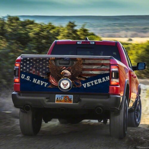 U.S Navy Veteran Truck Tailgate Decal Sticker Wrap Car Accessories