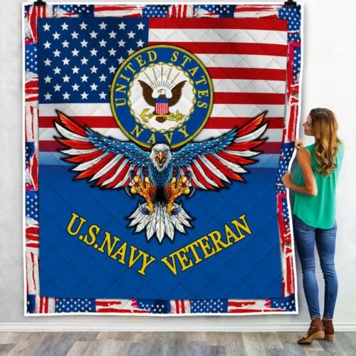 U.S. Navy Veteran Quilt Blanket