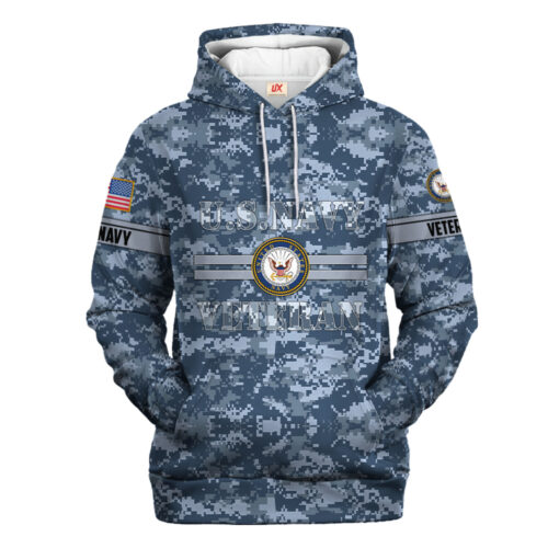 VETERAN UXVET21-NV Premium Microfleece Hoodie