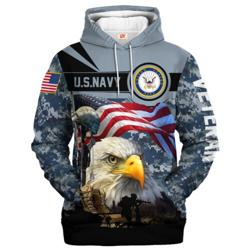 VETERAN UXVET29-NV Premium Microfleece Hoodie