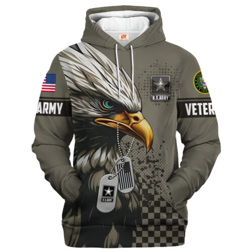 VETERAN UXVET18-AM Premium Microfleece Hoodie