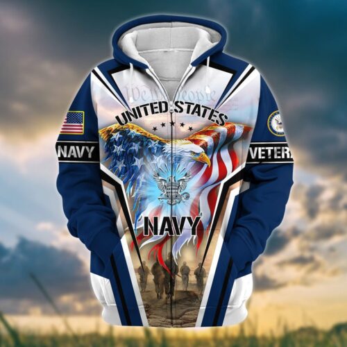 VETERAN UXVET33-NV Premium Microfleece Zip Hoodie