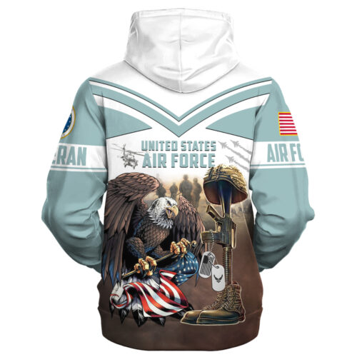 VETERAN UXVET28-AF Premium Heavy Fleece Zip Hoodie