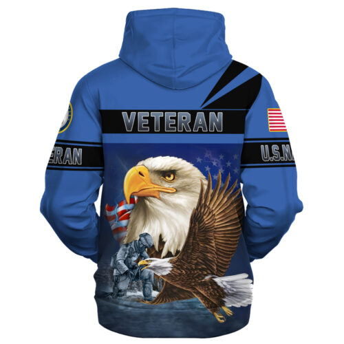 VETERAN UXVET31-NV Premium Heavy Fleece Zip Hoodie