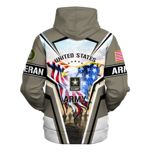 VETERAN UXVET33-AM Premium Heavy Fleece Zip Hoodie