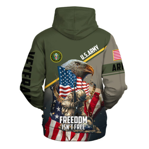 VETERAN UXVET32-AM Premium Heavy Fleece Zip Hoodie