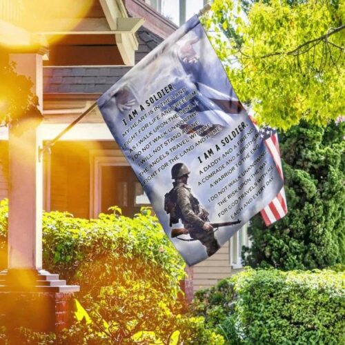 Fight For Life And Freedom Patriotism Commitment Soldier Veteran Flag